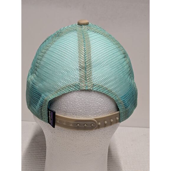 Patagonia Bear Fitz Roy Snapback Blue Trucker Hat Mesh Cap Adjustable - Picture 5 of 8